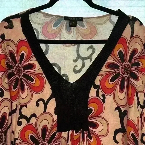 Silk August silk and cotton blend sweater. Sz 2x awesome transition piece - Picture 1 of 10